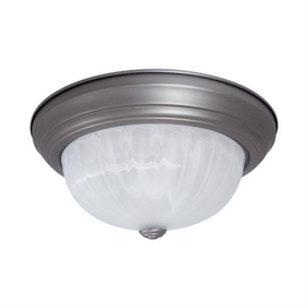 Sunlite 45500-SU DBN13-218 Decorative Brushed Nickel Dome Ceiling Light Fixure