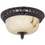 Sunlite 46000-SU S1000A Decorative Dome Ceiling Fixture, Weathered Bronze Finish, Alabaster Glass