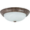 Sunlite 46078-SU DDB15/AL 15" Decorative Dome Ceiling Fixture, Distressed Brown Finish, Alabaster Glass