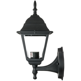 Sunlite 47130-SU ODI1130/BK Up-Facing Post Style Outdoor Fixture, Black Powder Finish, Clear Beveled Glass