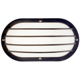 Sunlite 47204-SU DOD/EBL/BK/FR/MED Decorative Outdoor Eurostyle Oblong Linear Fixture, Black Finish, Frosteded Lens
