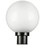 Sunlite 47242-SU DOD/10GL/BK/WH/MED 10" Decorative Outdoor Twist Lock Globe Polycarbonate Post Fixture, Black Finish, White Lens, 3" Post Mount (not included)