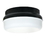 Sunlite 48216-SU DOD/PTR/BK/WH/GU24 Decorative Outdoor Energy Saving Protek Round Fixture, Black Finish, White Lens