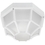 Sunlite 48242-SU DOD/OC/WH/FR/GU24 Decorative Outdoor Energy Saving Octagonal Collection Fixture, White Finish, Frosted Lens