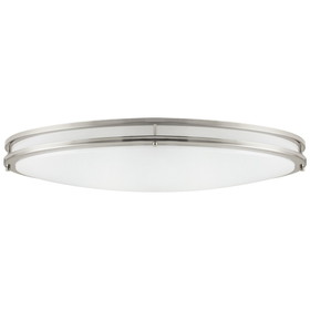 Sunlite 49176 32-Inch Double Band Trim Flush Mount Light Fixture, 35 Watts, 3000 Lumens, Tunable 30K/40K/50K Color, Dimmable, ETL Listed, Energy Star, Brushed Nickel