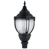 Sunlite 49185-SU LFX/PTL/60W/50K LED Decorative Acorn Pole-Top Commercial Outdoor Fixture, Dimmable, Frosted Black Finish, 6720 Lumens, 120-277 V, 60 Watt, 50K - Super White