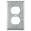 Sunlite 50640-SU E211/S 1 Gang Duplex Receptacle Plate, Steel