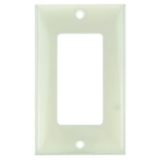 Sunlite 50702-SU E301/A 1 Gang Decorative Switch and Receptacle Plate, Almond