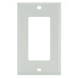 Sunlite 50712-SU E301/W 1 Gang Decorative Switch and Receptacle Plate, White
