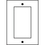 Sunlite 50712-SU E301/W 1 Gang Decorative Switch and Receptacle Plate, White