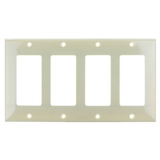 Sunlite 50752-SU E304/I 4 Gang Decorative Switch and Receptacle Plate, Ivory