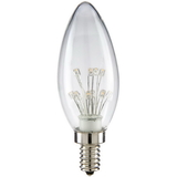 Sunlite 80129-SU CTC/LED/SF/1W/CL/23K LED Vintage Star 1W Light Bulb Candelabra (E12) Base, Warm White
