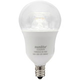 Sunlite 80135 LED A15 Appliance Clear Light Bulb, 6 Watts (40W Equivalent), 450 Lumens, Candelabra Base (E12), 90 CRI, Dimmable, ETL Listed, Ceiling Fan, 3000K Warm White, 1 Count