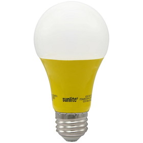 Sunlite 80144 LED A19 Colored Light Bulb, 3 Watts (25w Equivalent), E26 Medium Base, Non-Dimmable, UL Listed, Party Decoration, Holiday Lighting, 1 Count, Yellow