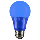 Sunlite 80145-SU A19/3W/B/LED LED A Type Colored 3W Light Bulb Medium (E26) Base, Blue