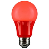 Sunlite 80148-SU A19/3W/R/LED LED A Type Colored 3W Light Bulb Medium (E26) Base, Red