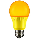 Sunlite 80149-SU A19/3W/Y/LED LED A Type Colored 3W Light Bulb Medium (E26) Base, Yellow