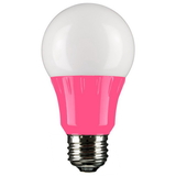 Sunlite 80168-SU A19/3W/P/LED LED A Type Colored 3W Light Bulb Medium (E26) Base, Pink