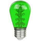 Sunlite 80363-SU S14/30LED/MED/G LED S14 Colored Sign 0.9W (10W Equivalent) Light Bulb Medium (E26) Base, Green
