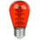 Sunlite 80364-SU S14/30LED/MED/R LED S14 Colored Sign 0.9W (10W Equivalent) Light Bulb Medium (E26) Base, Red