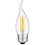 Sunlite 80421-SU EFC/LED/FS/4W/E26/D/E/CL/27K 80421 LED Filament CA11 Flame Tip Chandelier 4-Watt (40 Watt Equivalent) Clear Dimmable Light Bulb, 2700K - Warm White