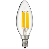 Sunlite 80445-SU CTC/LED/FS/6W/E12/D/CL/27K 6 Watt B11 Lamp Candelabra Base Warm White