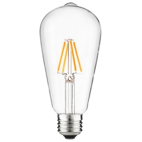 Sunlite 80460-SU S19/LED/FS/3W/D/CL/22K LED Vintage S19 Edison 3W Light Bulb Medium (E26) Base, Warm White