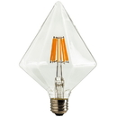 Sunlite 80469-SU DIAMOND/LED/FS/6W/D/CL/22K LED Vintage Diamond 6W (48W Equivalent) Light Bulb Medium (E26) Base, Warm White