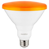 Sunlite 80555-SU LED Orange PAR38 Spot Light Bulb, 12 Watts, Medium (E26) Base, 35° Flood Beam, Decorative, Holiday Lighting, Turtle + Wildlife Friendly, ETL Listed, 1 Pack