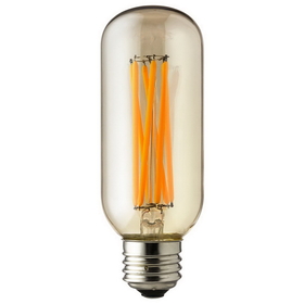 Sunlite T14/LED/FS/6W/22K/AMBER/127MM T14/LED/AQ/6W/22K/AMBER/127MM LED Filament T14 6W (60W Equivalent) Light Bulb Medium (E26) Base