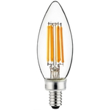 Sunlite 80661-SU CTC/LED/FS/5W/E12/D/CL/27K 80661 LED Filament B11 Torpedo Tip Chandelier 5-Watt (60 Watt Equivalent) Clear Dimmable Light Bulb, 2700K - Warm White