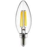 Sunlite 80663-SU CTC/LED/FS/4W/E12/D/CL/27K 4 Watt B11 Lamp Warm White
