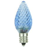 Sunlite 80700-SU L3C7/LED/B/6PK L3C7/LED/B/24PK LED C7 0.4W Blue Colored Decorative Chandelier Light Bulbs, Candelabra (E12) Base, 6 Pack