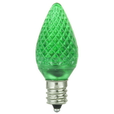 Sunlite 80701-SU L3C7/LED/G/6PK L3C7/LED/G/24PK LED C7 0.4W Green Colored Decorative Chandelier Light Bulbs, Candelabra (E12) Base, 6 Pack