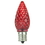 Sunlite 80707-SU L3C9/LED/R/6PK L3C9/LED/R/24PK LED C9 0.4W Red Colored Decorative Chandelier Light Bulbs, Intermediate (E17) Base, 6 Pack, Price/6PK