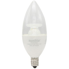 Sunlite 80754-SU Ctc/Led/4.5W/927 Decorative E12 Base Clear Dimmable Energy Star Cri90 2700K