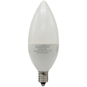 Sunlite 80796-SU Ctf/Led/4.5W/927 Decorative E12 Base Frosted Dimmable Energy Star Cri90 2700K