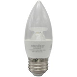 Sunlite 80984-SU Etc/Led/4.5W/927  Ca11 Clear Flame Tip E26 Base Dimmable Energy Star 90Cri 2700K