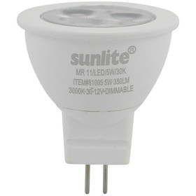 Sunlite 81005-SU Mr11/Led/5W/30K 12V Gz4 Base 30&#176; Dimmable