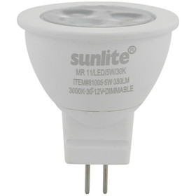Sunlite 81005-SU Mr11/Led/5W/30K 12V Gz4 Base 30&#176; Dimmable