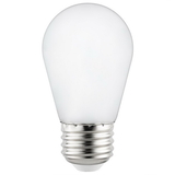 Sunlite 81066-SU S14/LED/FR/1W/27K/E26/CD LED S14 String Light Bulb, Warm White, Frost