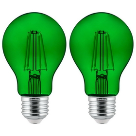 Sunlite 81083-SU A19/LED/FS/4.5W/TG/2PK 81083 LED Filament A19 Standard 4.5-Watt (60 Watt Equivalent) Colored Transparent Dimmable Light Bulb, Green