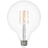 Sunlite 81122 LED G40 Edison Globe Light Bulb, 8.5 Watts (100W Equivalent), Standard E26 Base, 800 Lumens, Dimmable, Decorative Clear Glass, Antique Long Filament, 90 CRI, 2700K Warm White, 1 Count