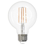 Sunlite 81124 LED G25 Edison Globe Light Bulb, 8.5 Watts (100W Equivalent), Standard E26 Base, 800 Lumens, Dimmable, Decorative Clear Glass, Antique Long Filament, 90 CRI, 2700K Warm White, 1 Count