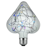 Sunlite 81197-SU HEART/LED/DX/1.5W/RGB LED Decorative String Light Bulb Heart Shaped LED Light bulb 1 Pack RGB