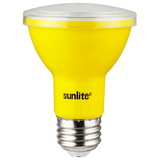 Sunlite 81466 LED PAR20 Colored Recessed Light Bulb, 3 Watt (50w Equivalent), Medium (E26) Base, Floodlight, ETL Listed, Yellow, 1 Count