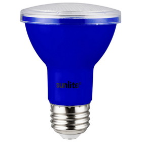 Sunlite 81467 LED PAR20 Colored Recessed Light Bulb, 3 Watt (50w Equivalent), Medium (E26) Base, Floodlight, ETL Listed, Blue, 1 Count