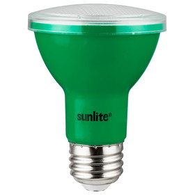 Sunlite 81468 LED PAR20 Colored Recessed Light Bulb, 3 Watt (50w Equivalent), Medium (E26) Base, Floodlight, ETL Listed, Green, 1 Count