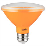Sunlite 81474 LED PAR30 Short Neck Colored Recessed Light Bulb, 8 Watt (75W Equivalent), Medium (E26) Base, Floodlight, ETL Listed, Amber, 1 Count