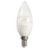 Sunlite 81486 LED B10 Clear Torpedo Tip Chandelier Light Bulb, 5 Watts (40W Equivalent) 470 Lumens, European E14 Base, Dimmable, 2700K Warm White 1 Pack